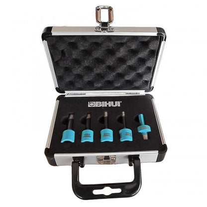 Coffret trépans (M14) - Diamètres 6, 8, 10, 12 et adaptateur hexagonal - BIHUI