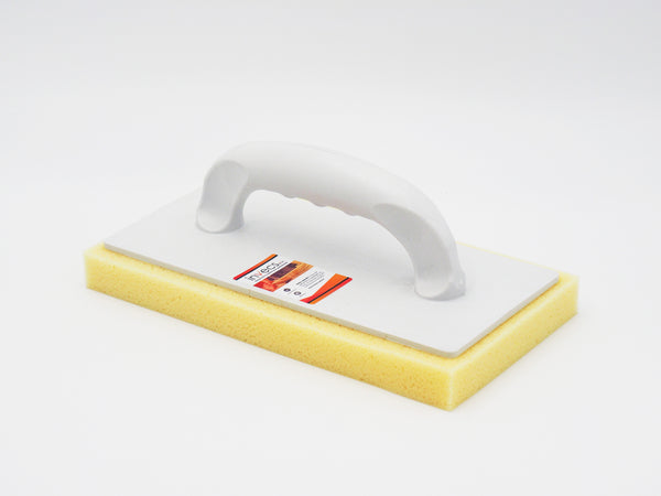 Notched sponge trowel
